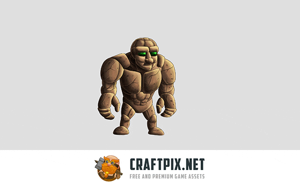 2D-Game-Golem-Character-Sprites